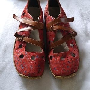 Rieker red strappy shoes